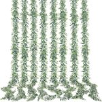 Sggvecsy Artificial Eucalyptus Garland 8 Pack Fake