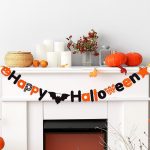 JSDJ Happy Halloween Banner, Felt Garland with Spider