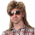 Swiking Mens Mullet Wig Light Brown Retro 70s 80s Disco