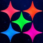 Mega-L Glow in the Dark Party Supplies, 5 Pcs Neon Star