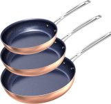 Nuwave 3-Piece Fry Pan Set, 8”, 10”, 12” Forged