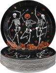 Grencian 50PCS Skeleton Party Supplies 9" Pumpkin