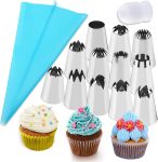 12PCS Large Piping Tips Set, Stainless Steel frosting