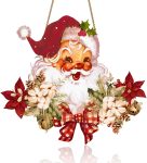 Vintage Style Santa Claus Welcome Sign - Wooden Hanging