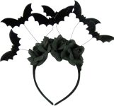 Needzo Halloween Black Bat Headband Costume Accessory