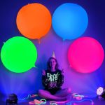 Mega-L Glow in the Dark Party Supplies,4 pcs 32 inch