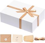 LIFELUM White Gift Box 13.85 x 8.35 x 4.45 inch