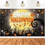 Happy Halloween Backdrop | Spooky Ghost Party Banner