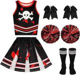 Girls Halloween Party Pirate Cheerleader Costume,
