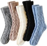 Velice Womens Fuzzy Socks Soft Cozy Fluffy Slipper