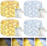 btfarm 4 Pack Fairy Lights Battery Operated with Timer,
