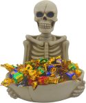 Skull Decor Halloween Candy Bowl Dish Large for Home
