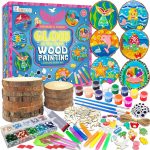 klmars Mermaid Themed Wooden Painting Kit-Glow in The