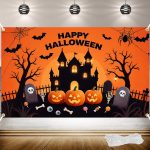 Happy Halloween Backdrop - 71 x 43 Inch Large Halloween