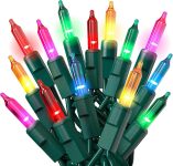 PREXTEX Christmas String Lights with Green Wire - 100