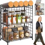 Spice Rack Organizer for Countertop, 3-Tier Large