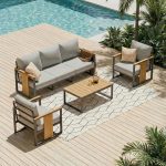 ZANDOR Outdoor Aluminum Patio Furniture Set 4 Piece