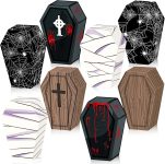 HOWAF 12 PCS Halloween Candy Boxes Coffin Shape Treat