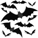 Bats Wall Decor - 120 Realistic PVC 3D Black Scary Bat