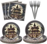 25 Sets Halloween Party Supplies: Disposable Dinner