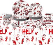 97PCS Scary Halloween Party Supplies Set Bloody