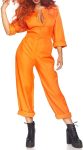 Orange Prison Jumpsuit Costume Women Men Jail Halloween