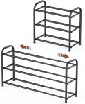 Gonfoam 3-Tier Expandable Shoe Rack,Adjustable Shoe