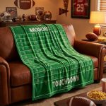 Horaldaily Football Flannel Blanket Throw, Sports Theme