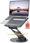 Nulaxy Telescopic 360 Rotating Laptop Stand for Desk
