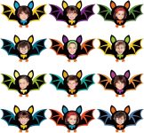 Kosiz 60 Pcs Halloween Bat Decorations for Classroom