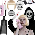 8 Pcs Halloween Couples Horror Costume for Adults Ghost