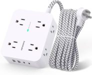 Surge Protector Power Strip - HANYCONY 8 Outlets 4 USB