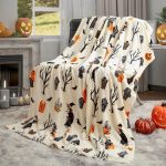 Haunted Halloween Blanket 50” x 70” Reversible Ghost