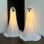 2 Packs Halloween Ghost Decor Light up Ghost Kit