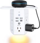 Mifaso 3-Sided Multi Plug Power Strip, Wall Extender