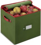 ZOBER Christmas Ornament Storage Box - Stores 64 3"