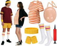 Cozypower 6 Pcs Pregnancy Halloween Couple Costume