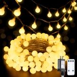 JMEXSUSS 100 LED Connectable Globe String Lights Indoor