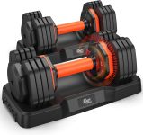 2026 Updated Adjustable Dumbbell Set of 2, 110lbs/50lbs