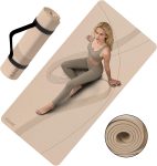 Yoga Mat High Density Exercise Mat, 76"x32"x0.27"Thick