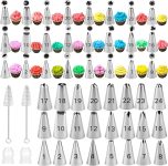 28Pcs Piping Tips Set, Stainless Steel Frosting Tips
