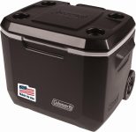 Coleman Xtreme 50qt Rolling Cooler with Wheels,