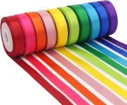 MEEDEE Rainbow Ribbon Solid Color Assortment 10 Colors