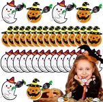 100Pcs Halloween Lollipop Paper Cards Creative DIY