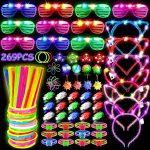 MIBOTE 269Pcs Led Light Up Toys Party Favors Glow in
