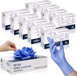 FINITEX Ice Blue Nitrile Exam Gloves - Powder-free,