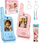 2 Pack Video Walkie Talkies for Kids, Rechargeable Kids