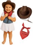 Toddler Cowboy Hat and Red Bandana Set – Kids Cowboy