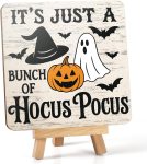 Just A Bunch Of Hocus Pocus Wooden Desk Decor Halloween