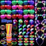 150PCS Glow in the Dark Party Supplies for Kids Adults,